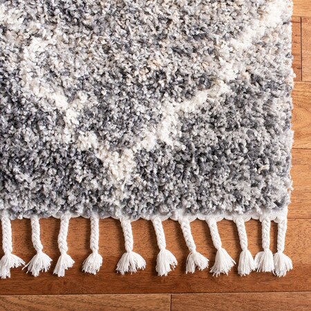 Safavieh 6 ft. 7 in. x 6 ft. 7 in. Melrose Shag 900 Square Rug Gray & Ivory SGML938F-7SQ